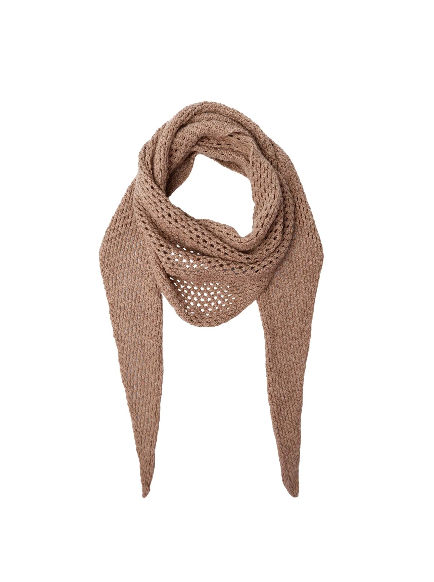 BCGALE stickad bomullshalsduk-Taupe