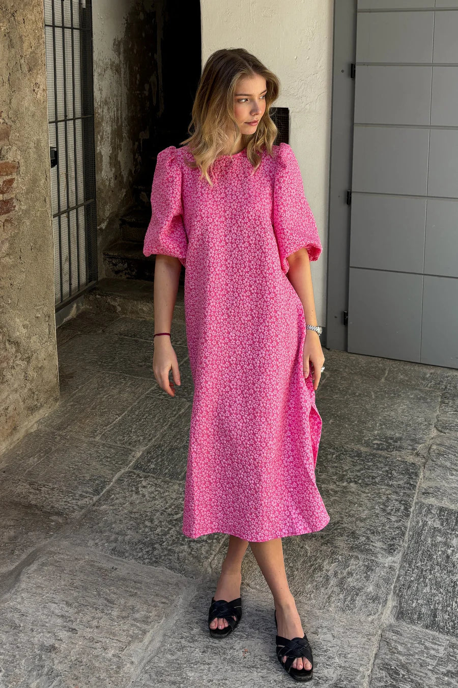 Noella Reno Pastis Long Dress Bright Pink