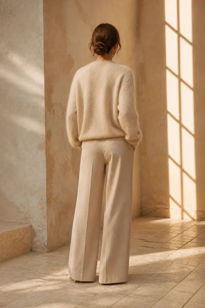Honey & Haze – Chloé Kid Mohair Cardigan – Beige