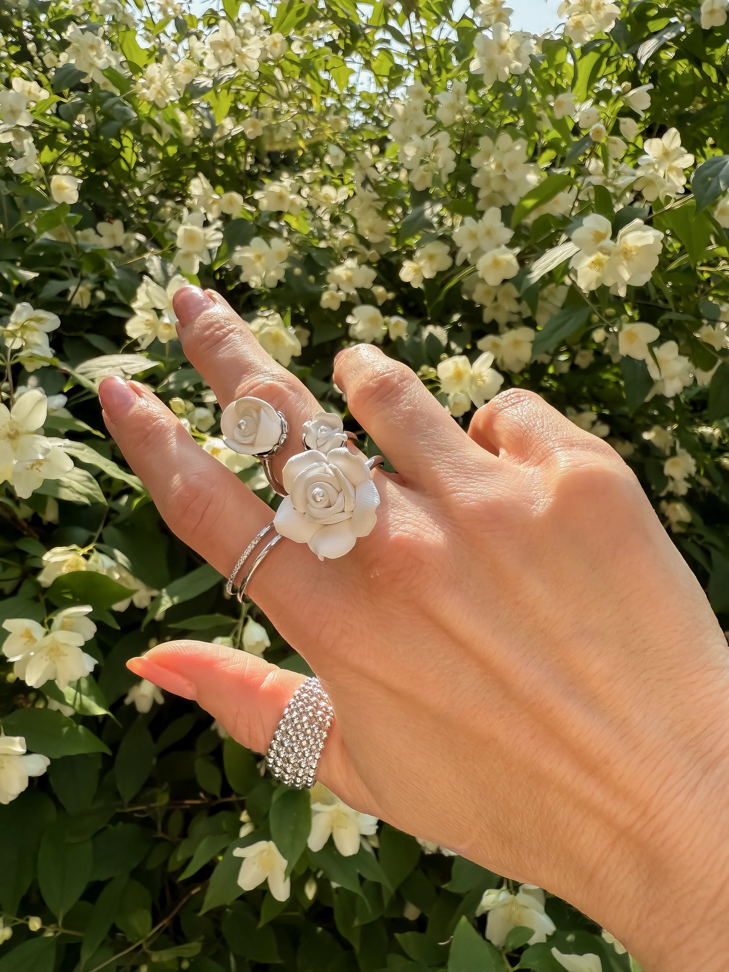 IOUKU FLEUR BLANCHE MULTI Ring