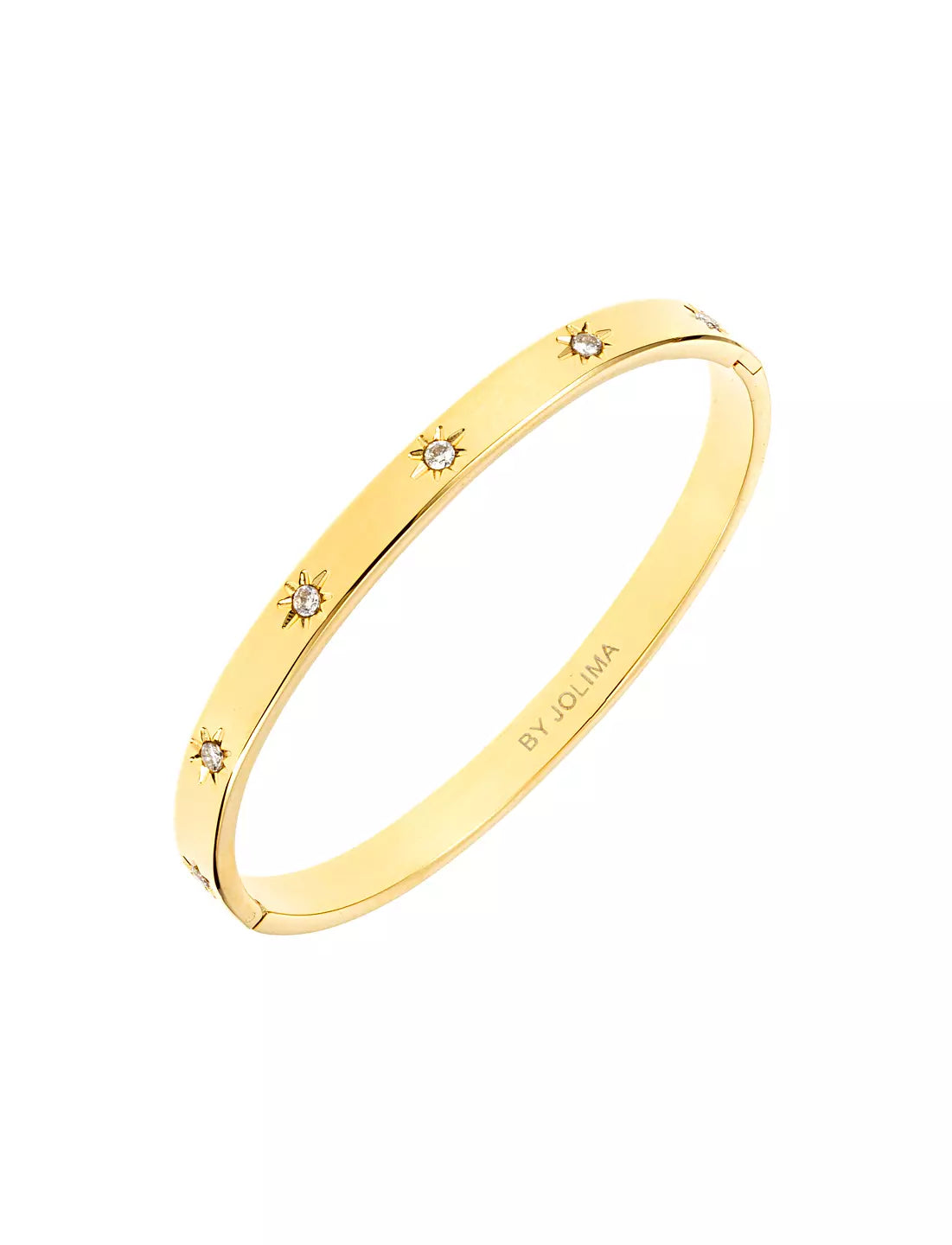By Jolima Crystal star bangle gold