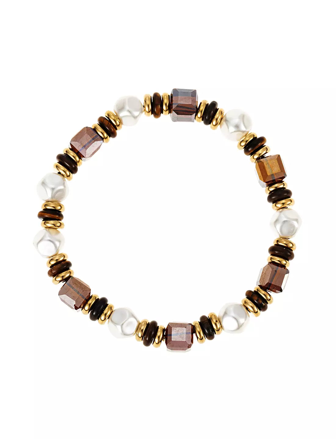 By Jolima Elastic brown mix bracelet