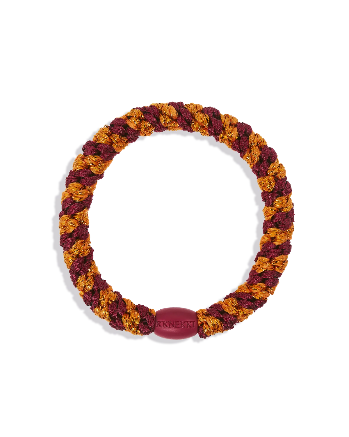 Kknekki original hair ties BORDEAUX ORANGE GLITTERRANDIG