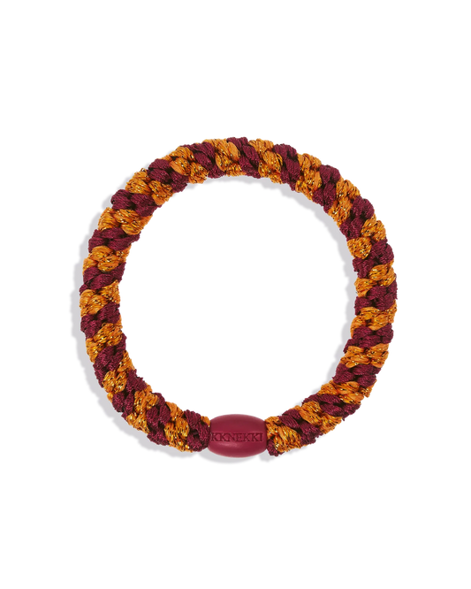 Kknekki original hair ties BORDEAUX ORANGE GLITTERRANDIG
