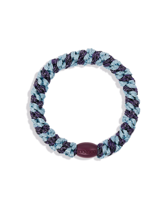 Kknekki original hair ties SEABLUE DARK PURPLE GLITTER STRIPE