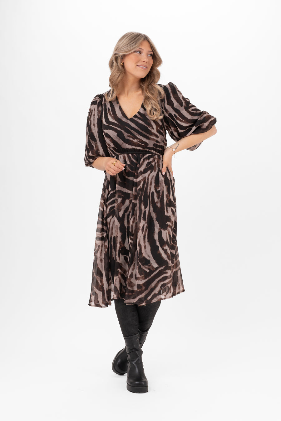 Ember Dress Espresso/Champagne