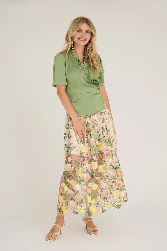 A-View Fuschia skirt AV4624 - Sand/Yellow