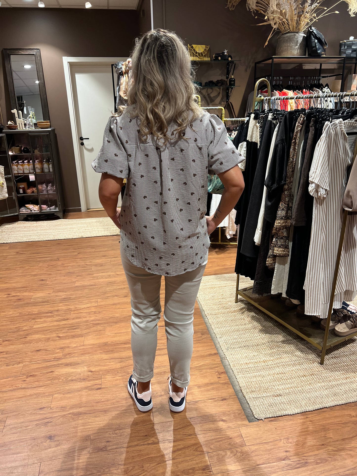 Blouse Hearts - brown