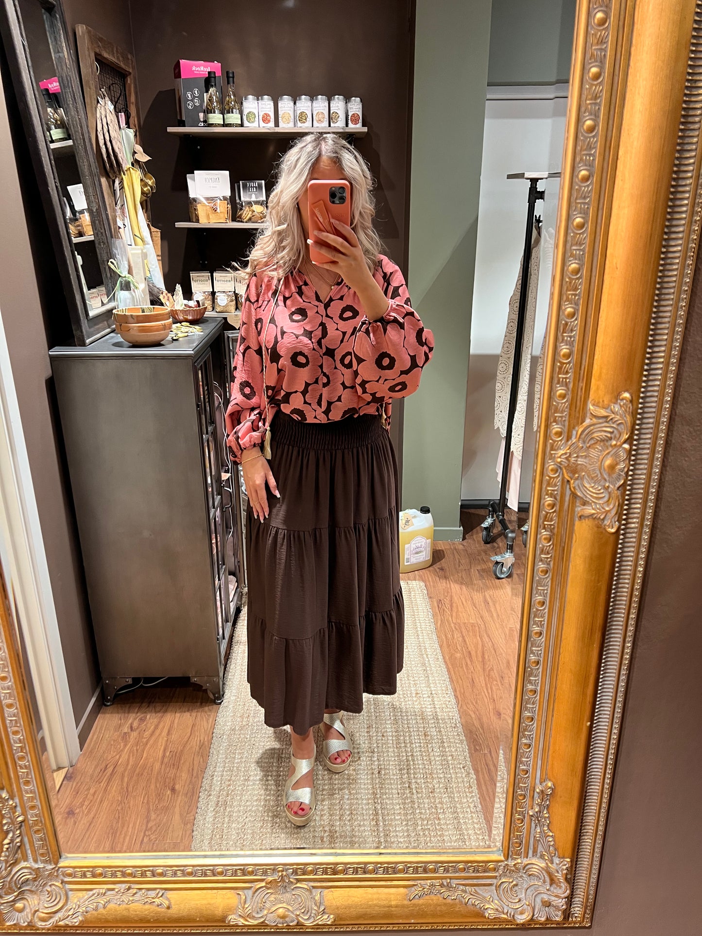 Blommönstrad blus Gemini