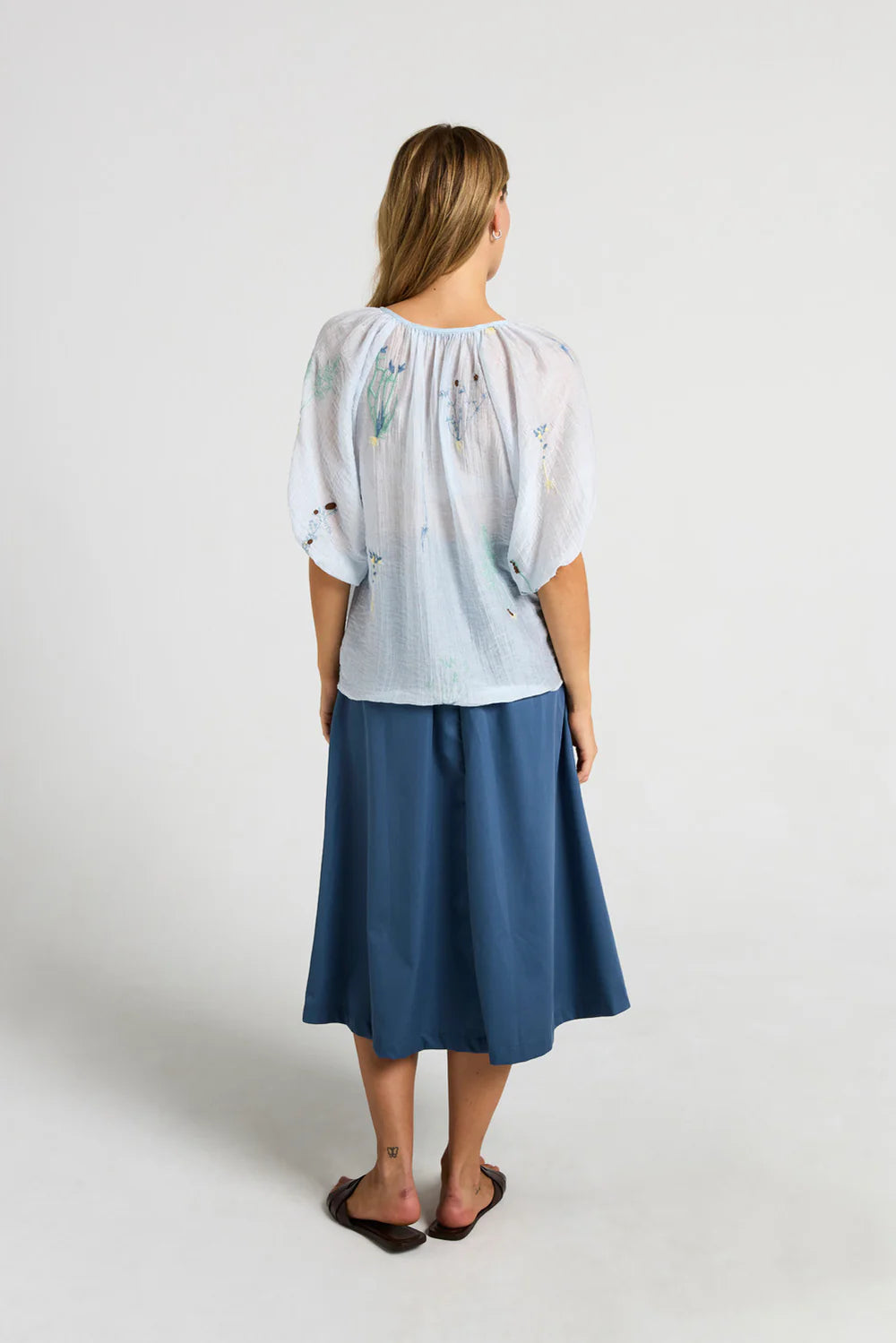 Costamani Louisa Blouse - Blue Flower