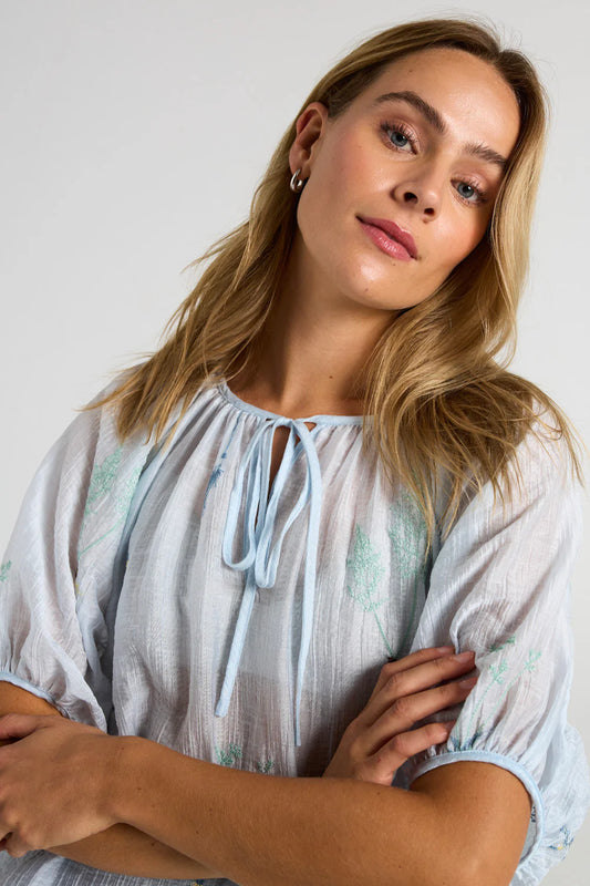 Costamani Louisa Blouse - Blue Flower