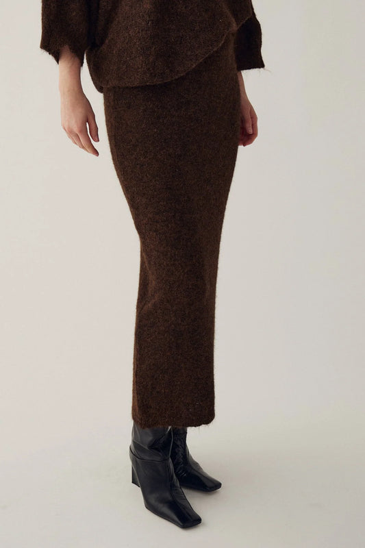 Noella Malana Knit Skirt Chocolate