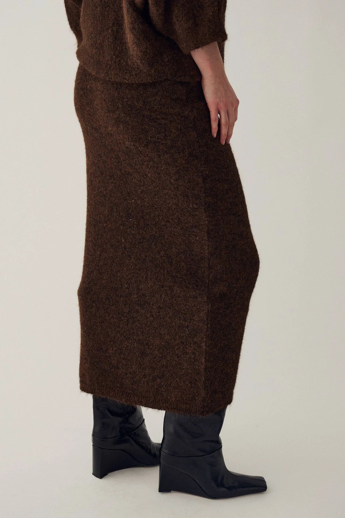 Noella Malana Knit Skirt Chocolate