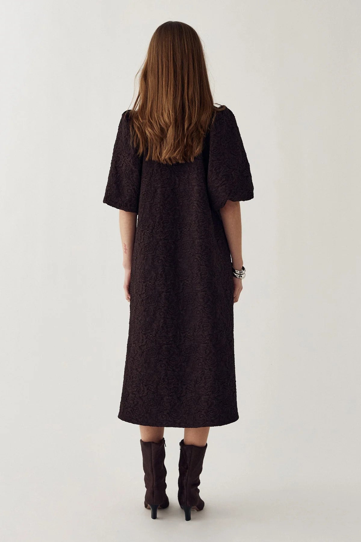 Noella Pastis Long Dress Chocolate