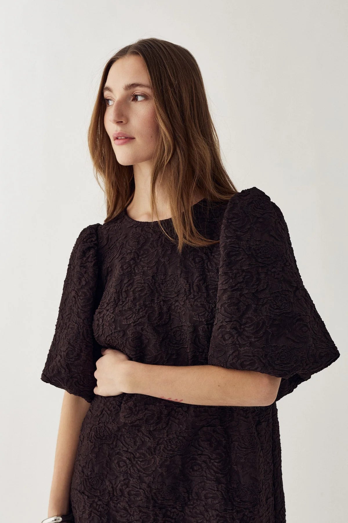 Noella Pastis Long Dress Chocolate