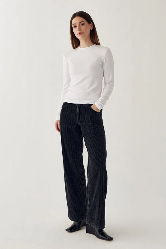 Noella N-Melo MW Corduroy Pants Black Wash