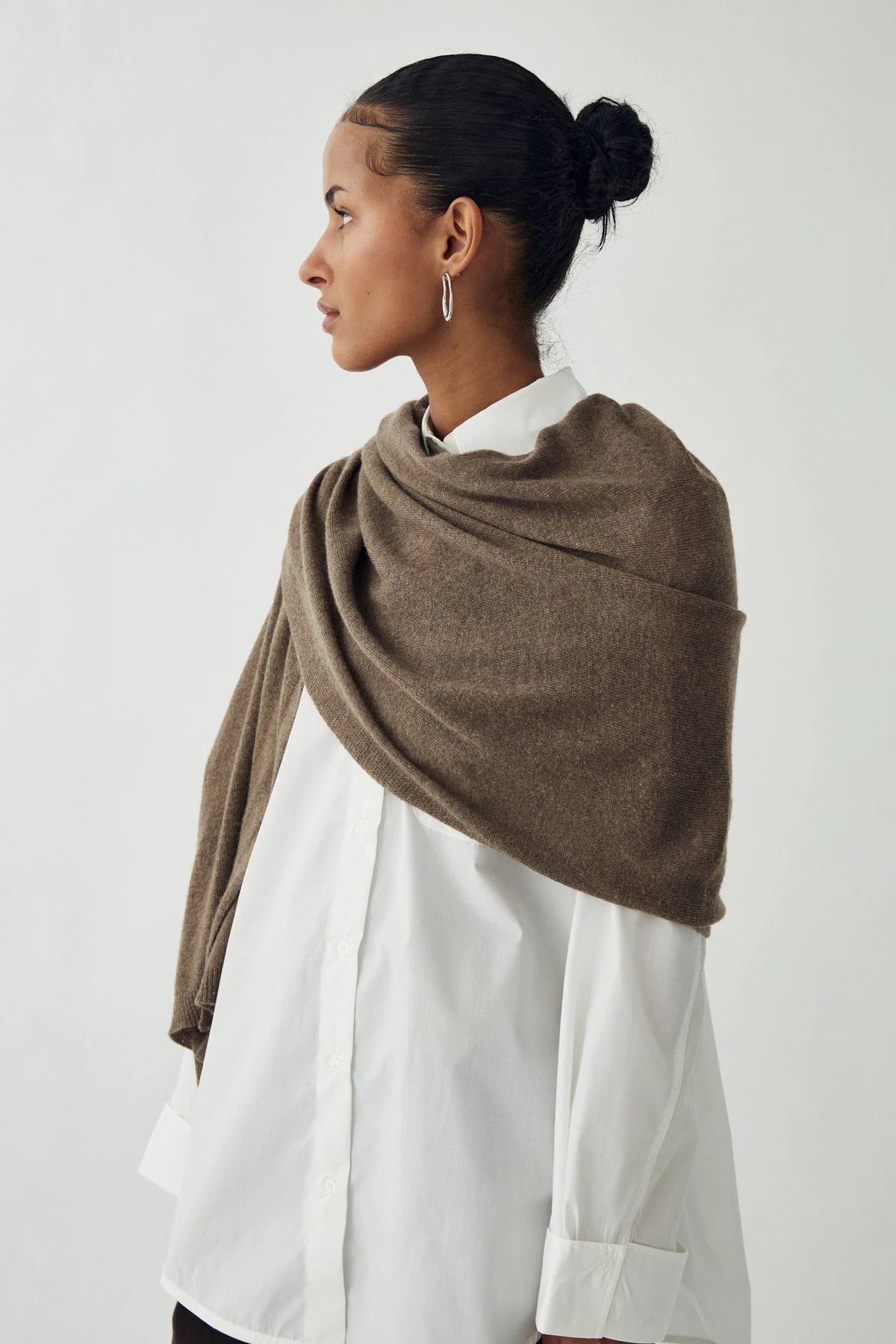 Noella NIVA KNIT SCARF Brown