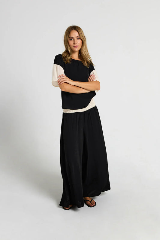 Costamani Prato Blouse - Black/Whisper