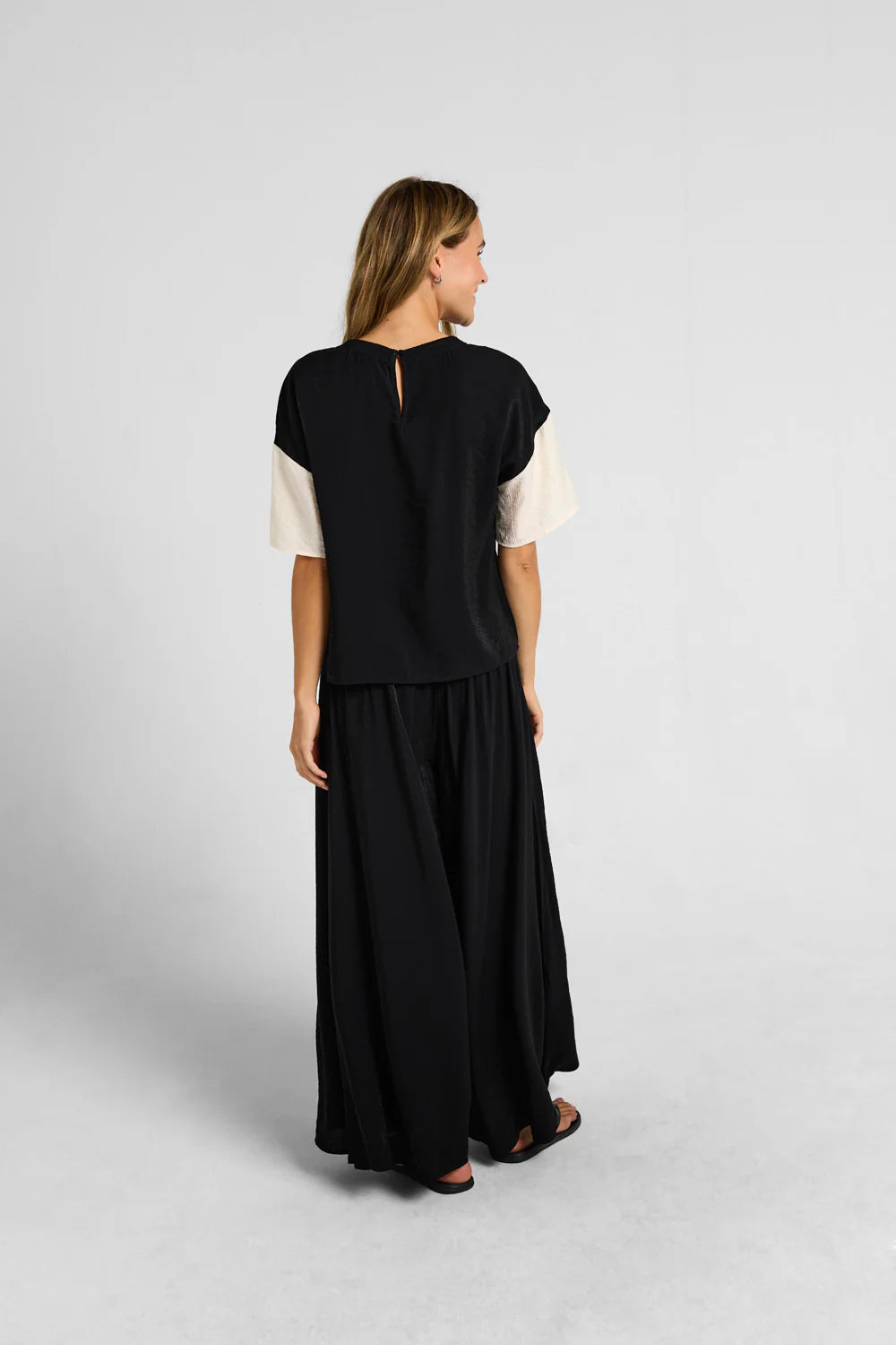 Costamani Prato Blouse - Black/Whisper