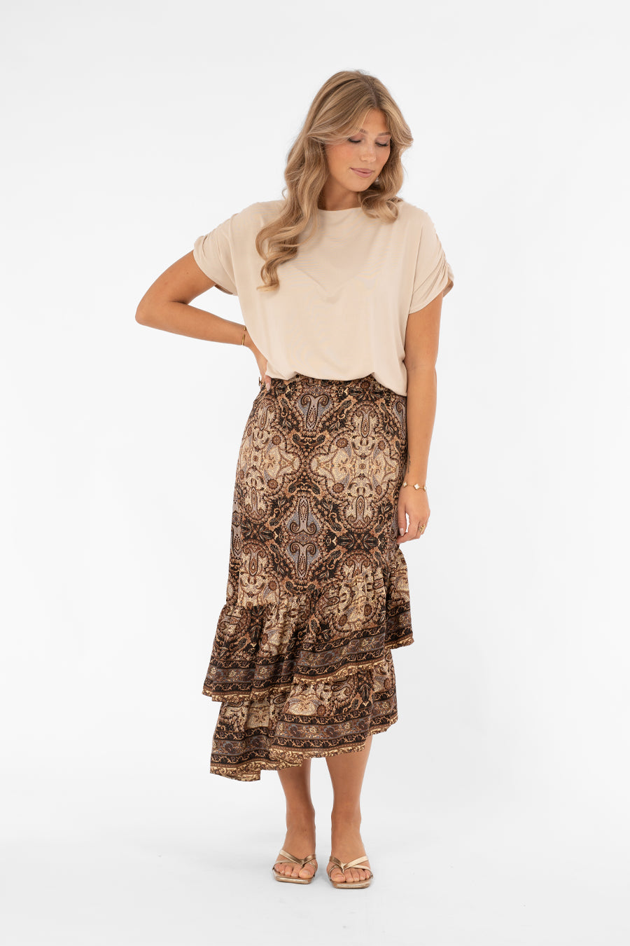 Willa Skirt Lavender/Coffee/Black