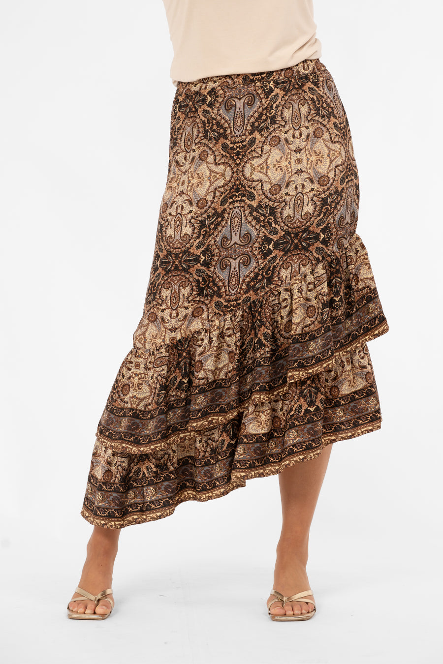 Willa Skirt Lavender/Coffee/Black
