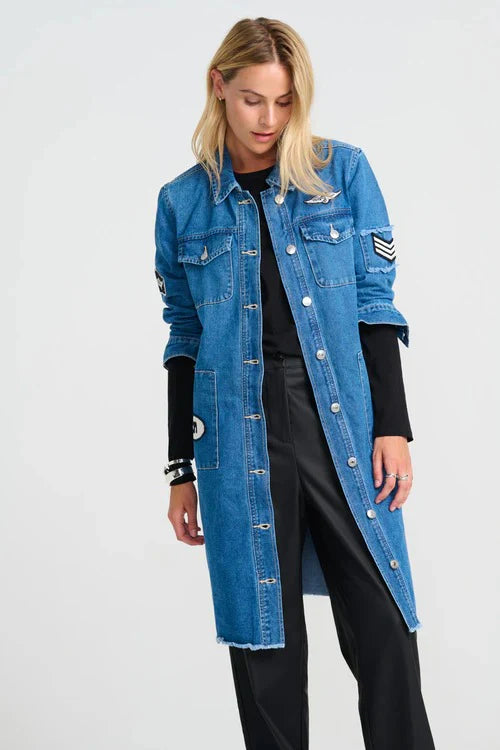 Costamani Foxy Långjacka - Jeansblå